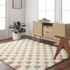 Atira Mustard Checkered Area Rug