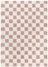 Atira Pink Checkered Area Rug