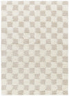 Atira Light Brown Checkered Area Rug