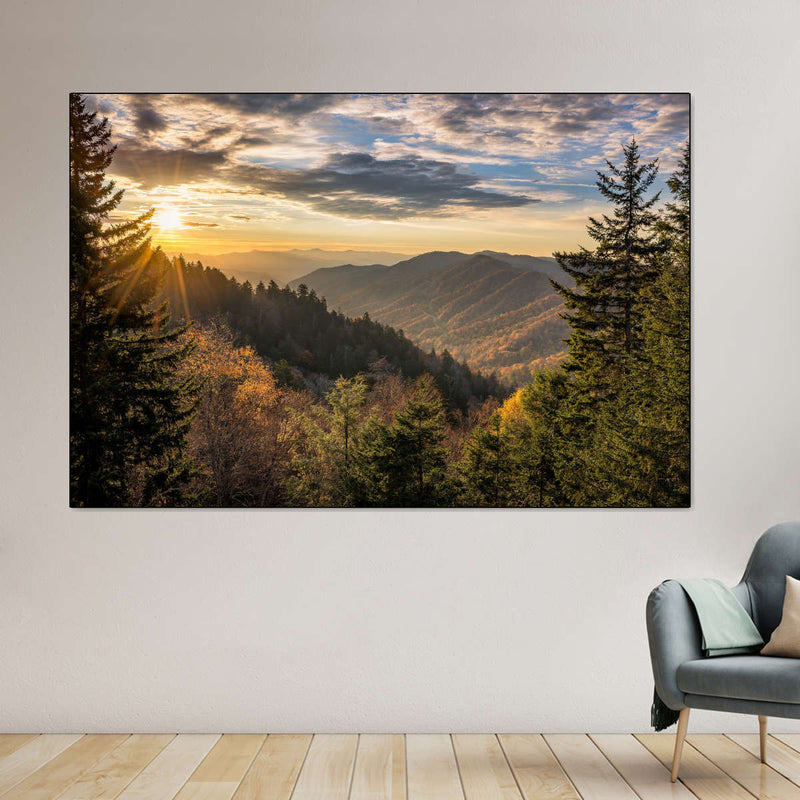 Sunrise In Smoky Mountains Wall Art