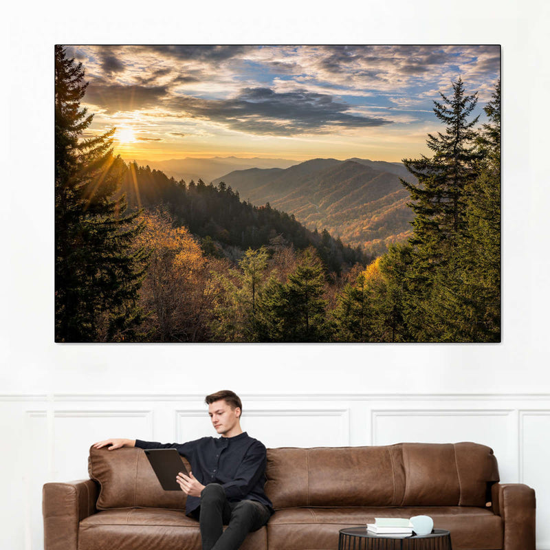 Sunrise In Smoky Mountains Wall Art