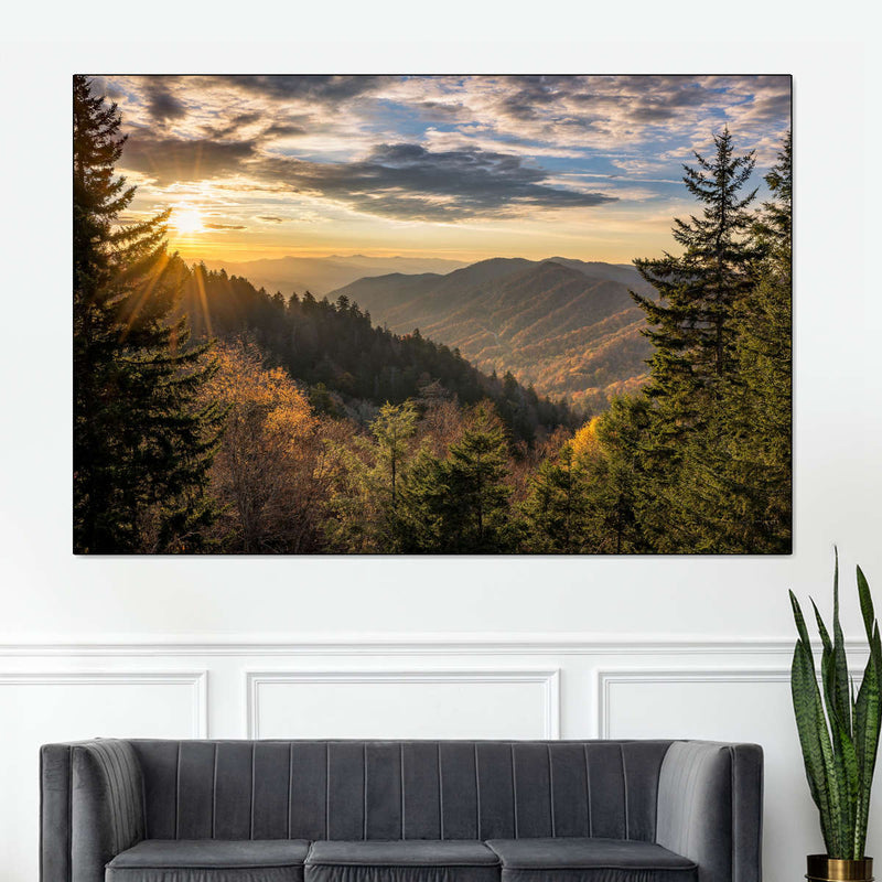 Sunrise In Smoky Mountains Wall Art