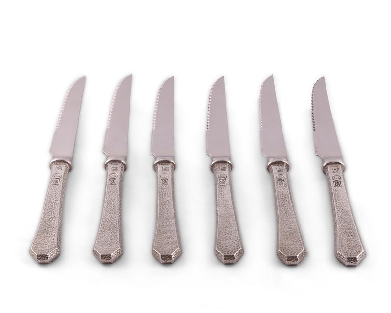 Hammered Steak Knife Set