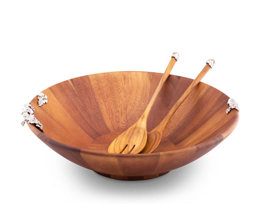 Lilacs Salad Bowl and Servers