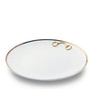 Gold Bit Bone China Round Dinner Plate Gold Rim