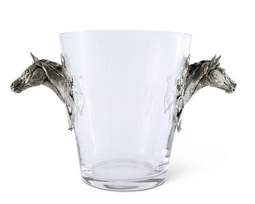 Horse Head Glass Ice Bucket