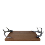 Cheese Tray With Pewter Antler Handles