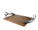 Cheese Tray With Pewter Antler Handles