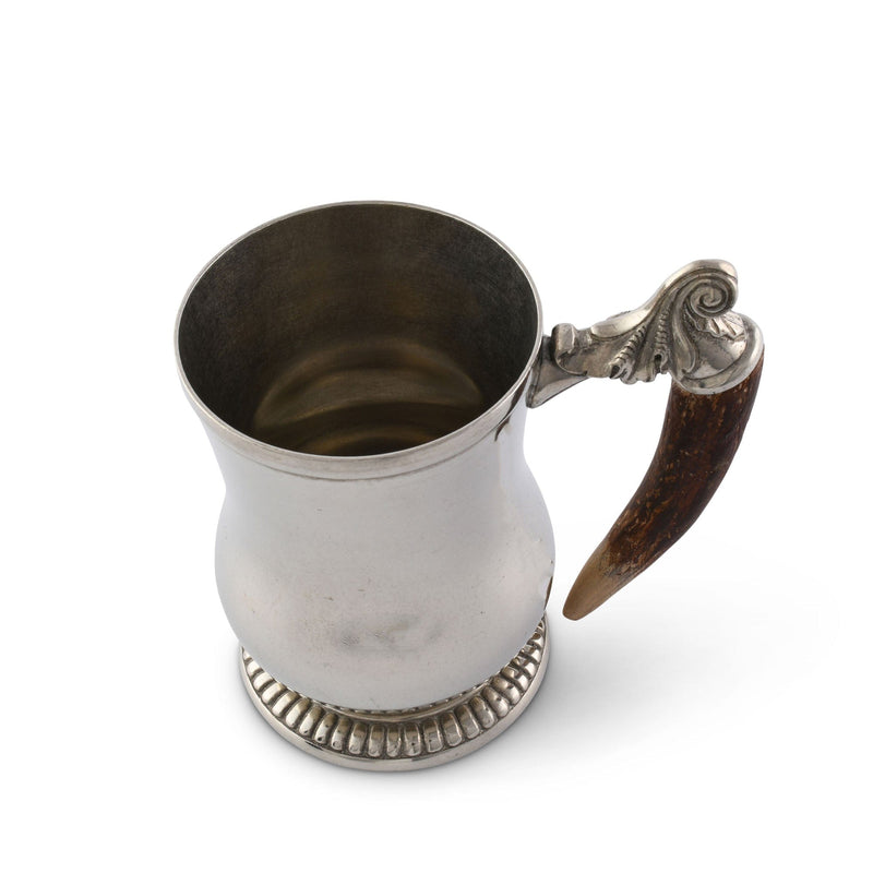Curved English Mug -  Antler Handle