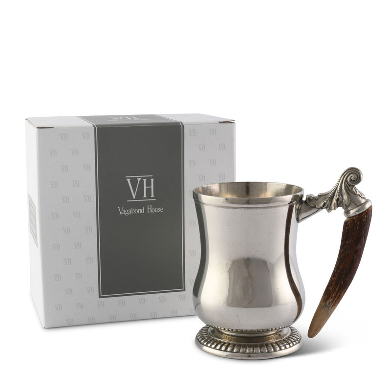 Curved English Mug -  Antler Handle