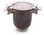 Elk Head Handle Bronze Ice Bucket