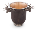 Elk Head Handle Bronze Ice Bucket