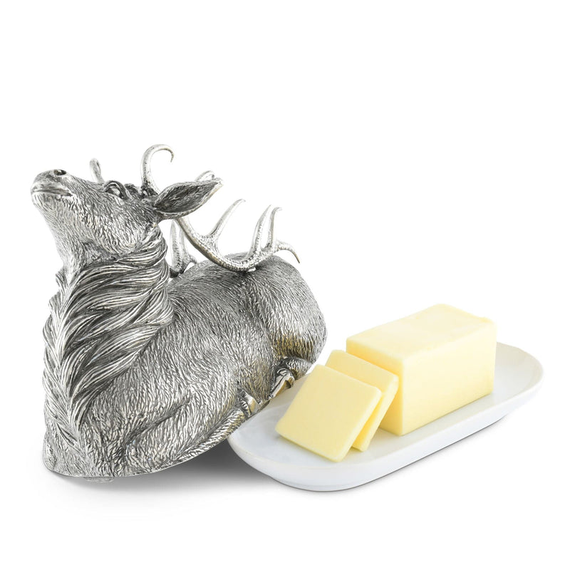 Pewter Stag Butter Dish