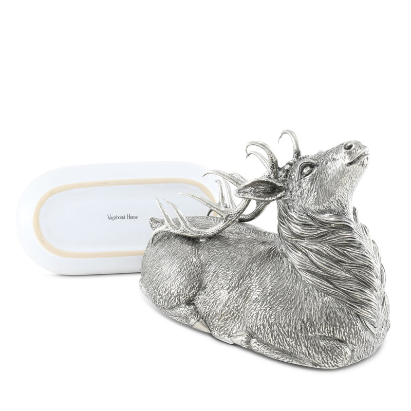 Pewter Stag Butter Dish