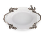 Acorn Oak & Leaf Stoneware Serving Dish