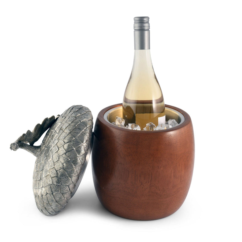 Wood Acorn Ice Bucket