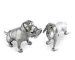 Pewter Hunting Dogs Salt & Pepper Set