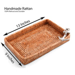 Anchor Catchall Tray Hand Woven Wicker Rattan