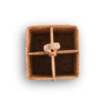 Anchor Hand Woven Wicker Rattan Flatware Caddy