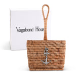 Anchor Hand Woven Wicker Rattan Flatware Caddy