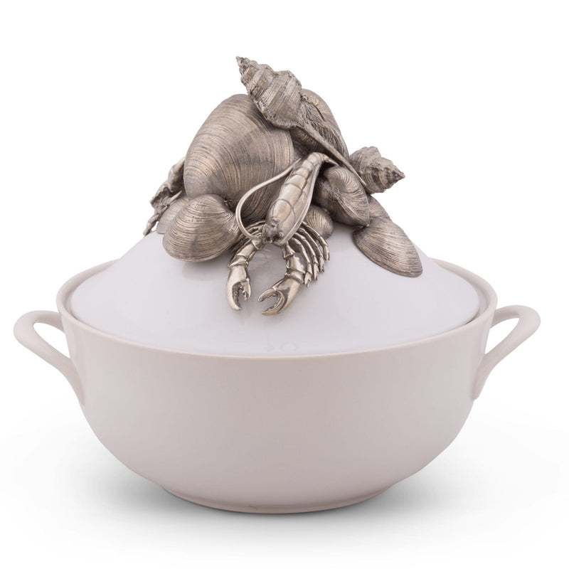 Marine Life Stoneware Soup Tureen