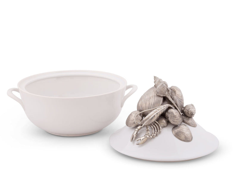 Marine Life Stoneware Soup Tureen