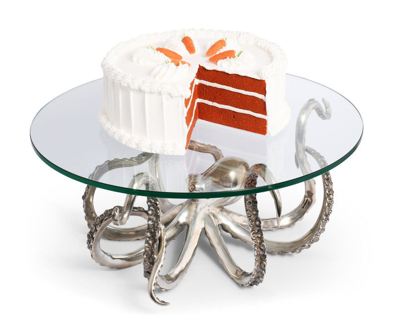 Pewter Octopus Dessert Stand - MED