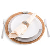 Orchid Placemat Hand Woven Wicker Rattan Round - Set of 4