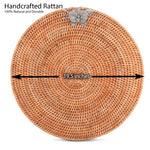 Orchid Placemat Hand Woven Wicker Rattan Round - Set of 4