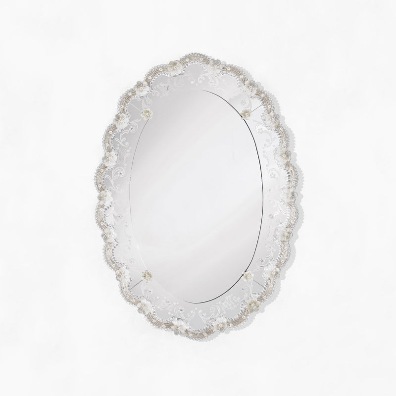 Venetian glass mirror.