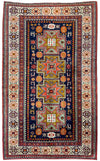Vintage Hand-knotted Yerevan Armenian Kazak Rug 4 x 7