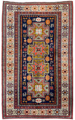 Vintage Hand-knotted Yerevan Armenian Kazak Rug 4 x 7