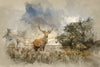 Vintage Stag Wall Art