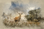 Vintage Stag Wall Art