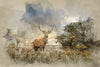 Vintage Stag Wall Art