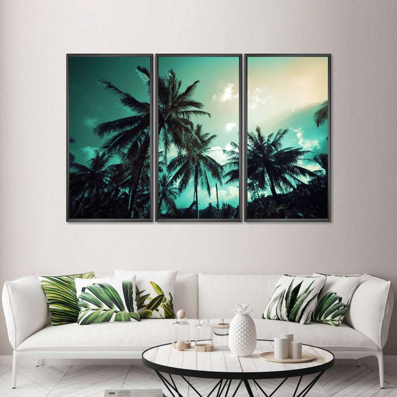 Retro Style Palm Trees Wall Art