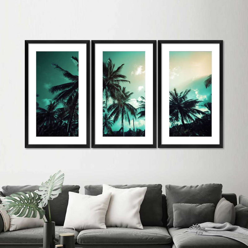 Retro Style Palm Trees Wall Art