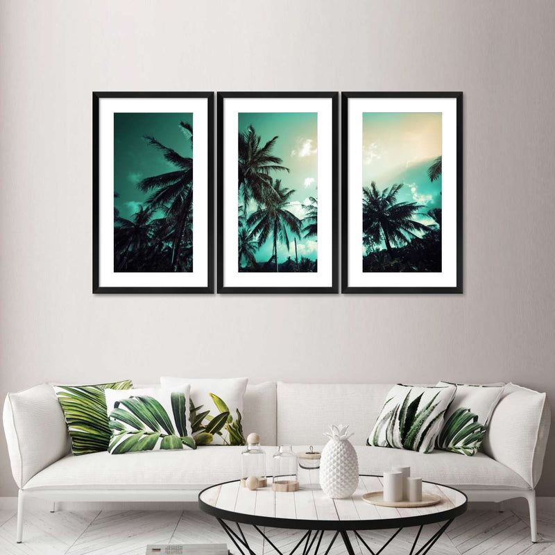 Retro Style Palm Trees Wall Art