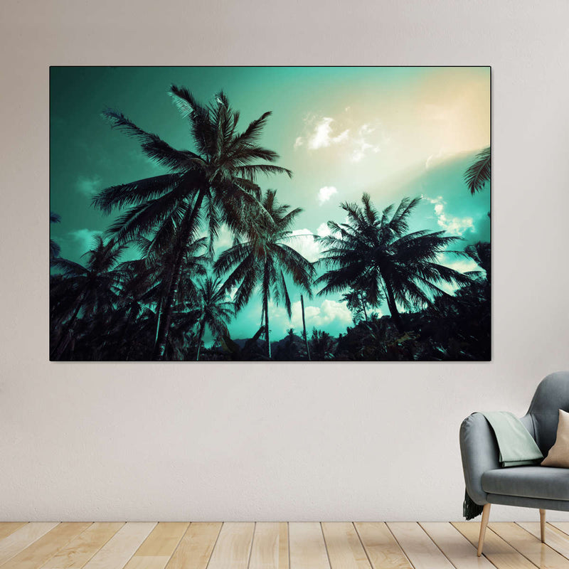 Retro Style Palm Trees Wall Art