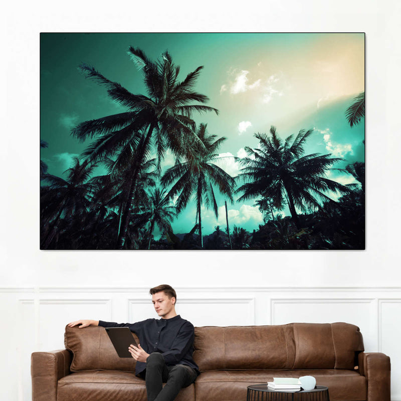 Retro Style Palm Trees Wall Art