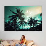Retro Style Palm Trees Wall Art