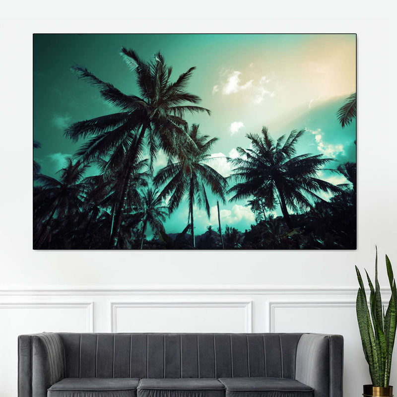 Retro Style Palm Trees Wall Art