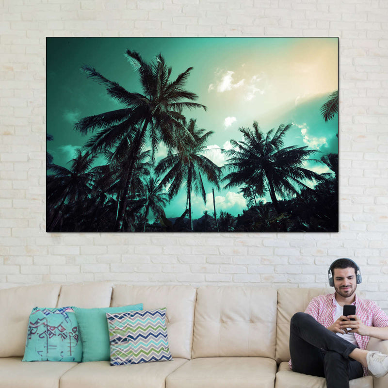 Retro Style Palm Trees Wall Art