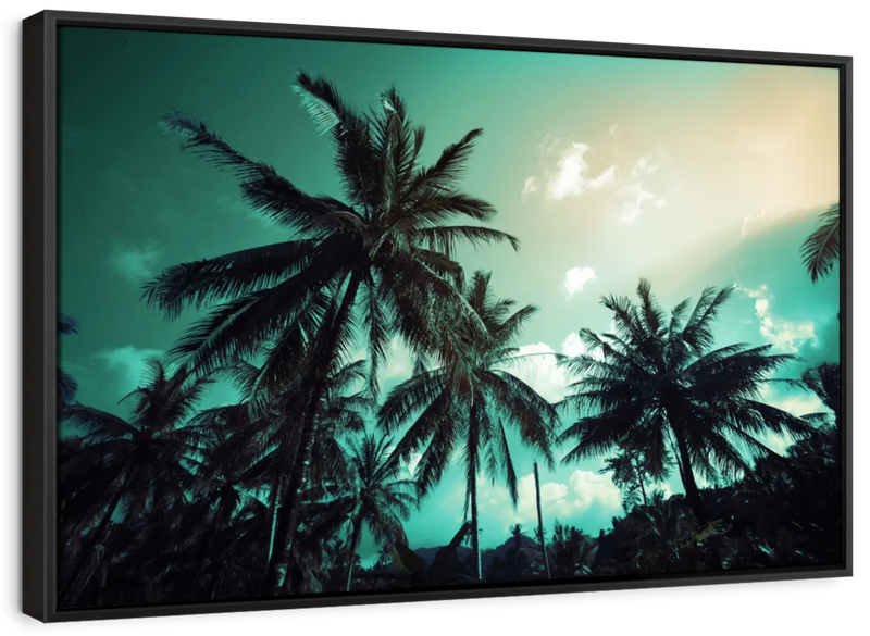 Retro Style Palm Trees Wall Art