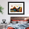 Textured Mountain Landscape Abstract Wall Art