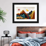 Textured Mountain Landscape Abstract Wall Art