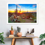 Sonoran Desert Sunset Landscape Wall Art