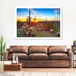 Sonoran Desert Sunset Landscape Wall Art