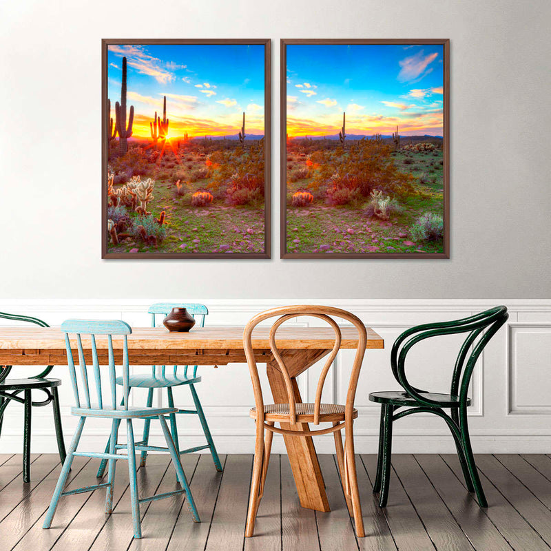 Sonoran Desert Sunset Landscape Wall Art