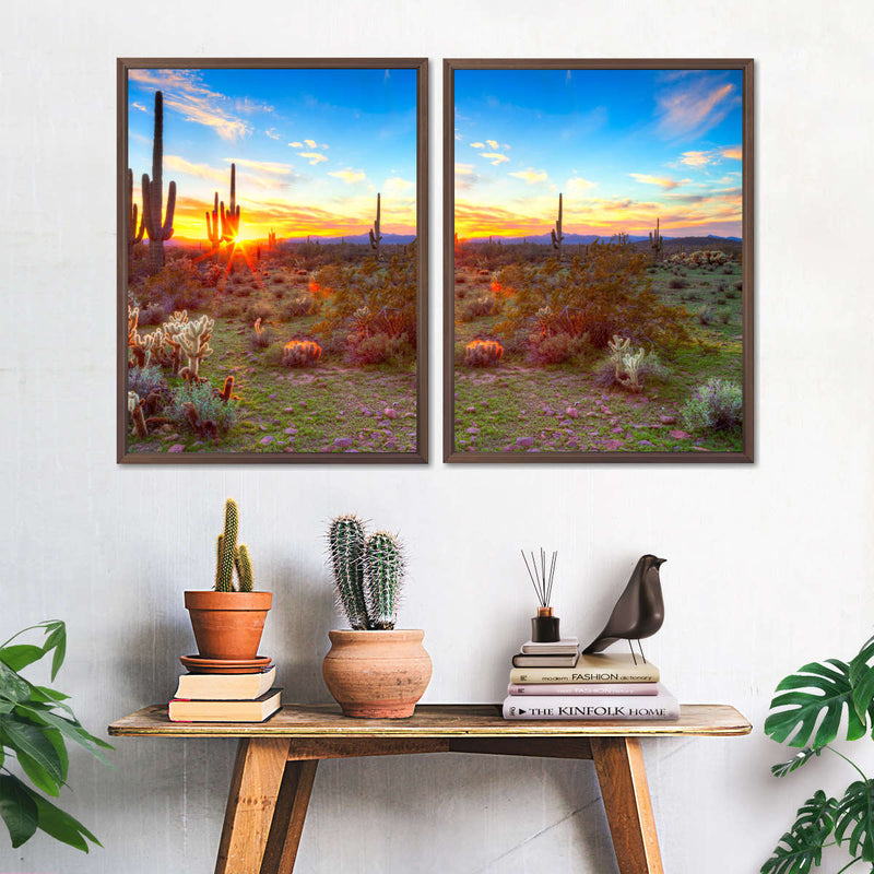 Sonoran Desert Sunset Landscape Wall Art